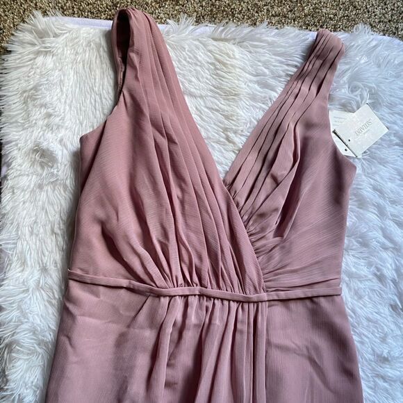 David’s Bridal Chiffon Tank Dress Maxi Maid of Honor Bridesmaid Wedding Formal 8 - Picture 4 of 15